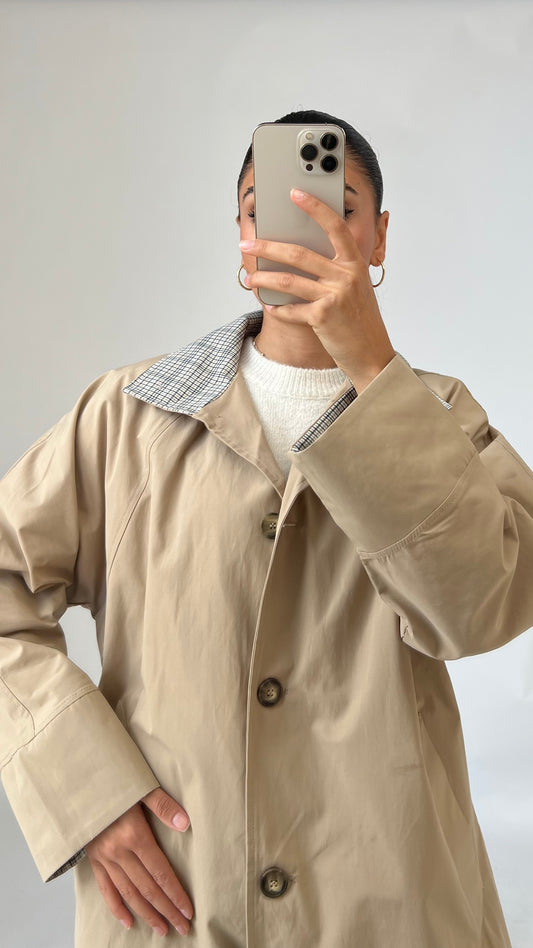 Trenchcoat mit Karokragen
