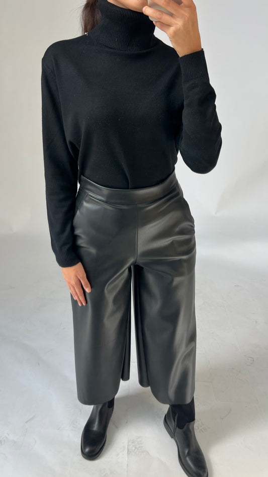 Culotte in Lederoptik