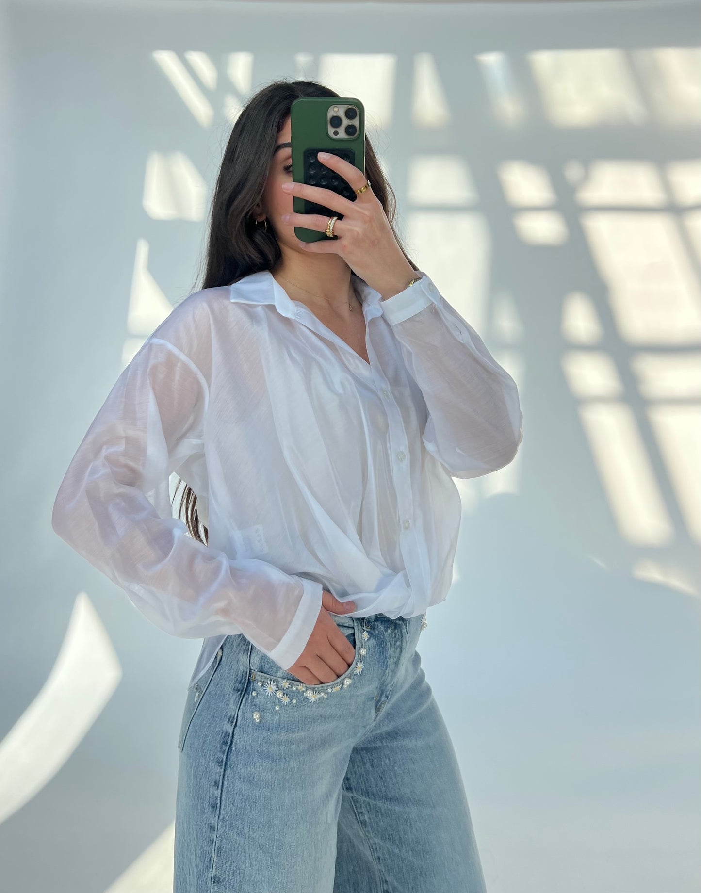 Sheer Elegance Bluse