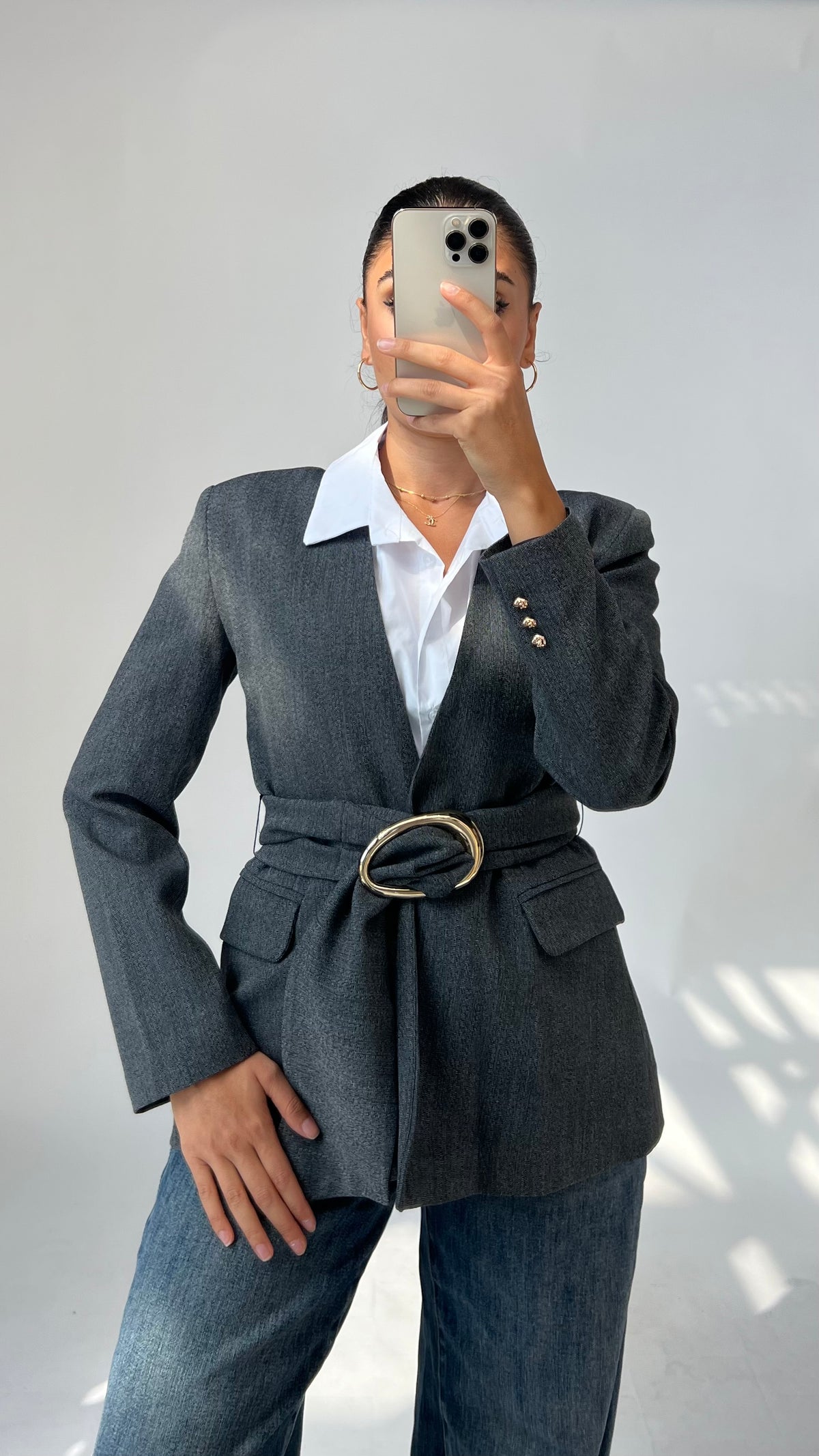 Blazer mit Statement Gürtel