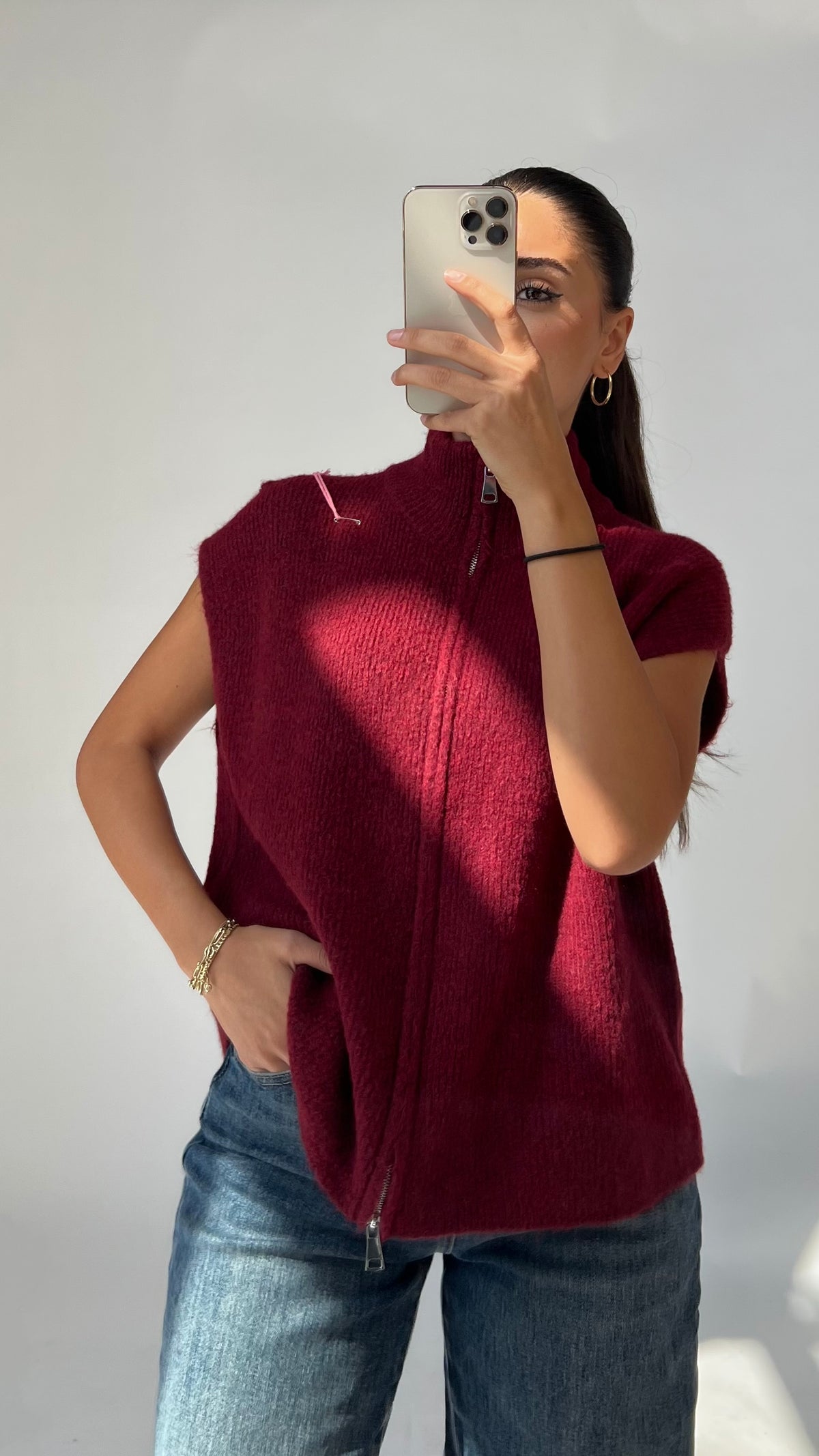 Cozy Zip Strickweste
