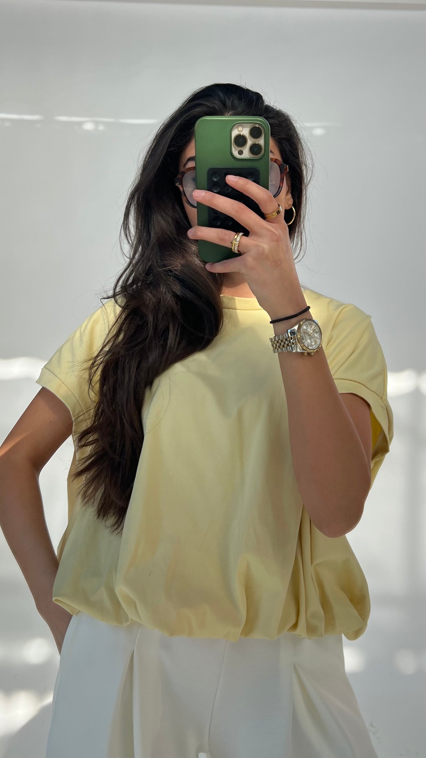 Oversize T-Shirt mit Gummizug