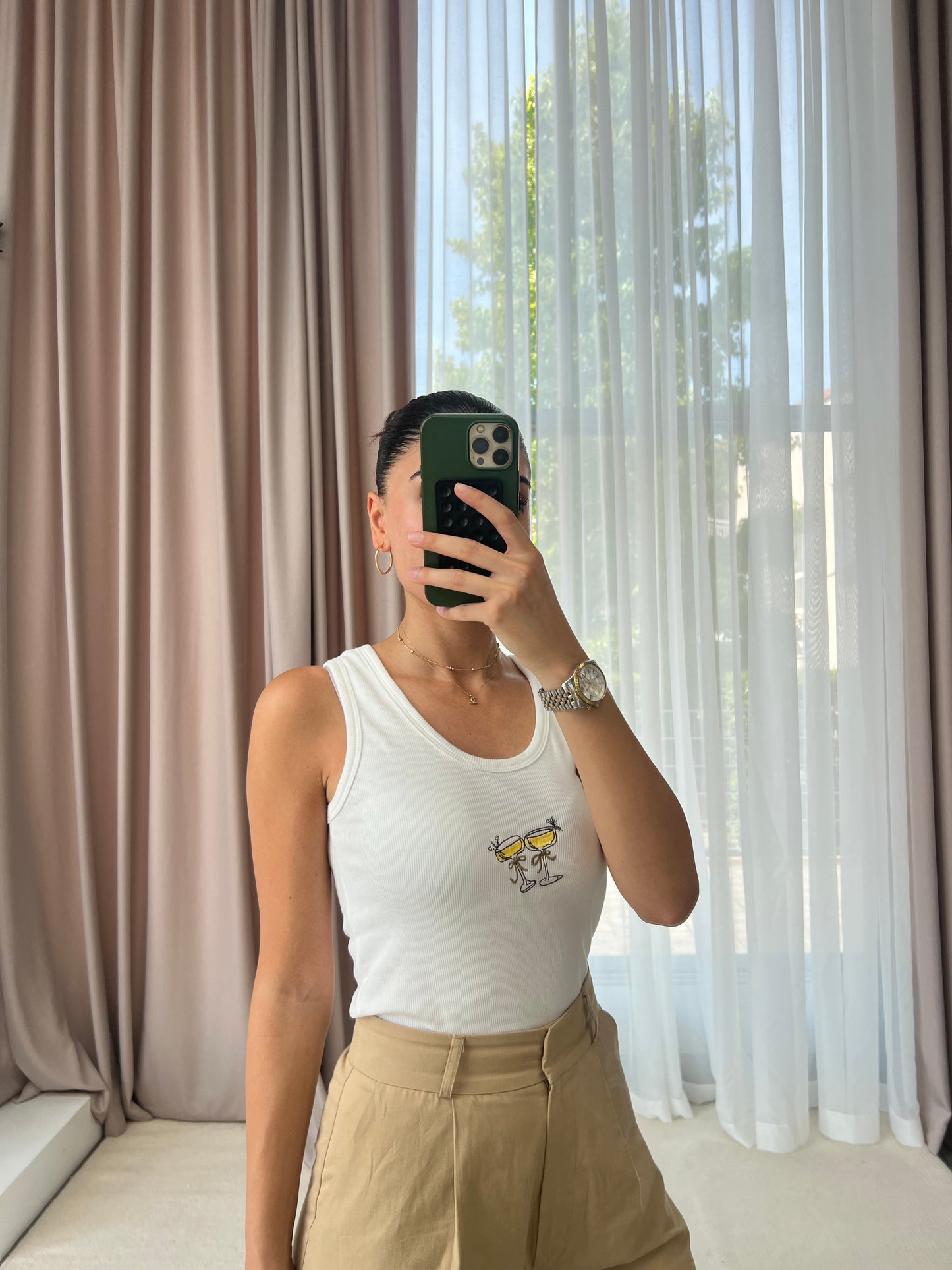 Basic Cotton Tank Top – Weiß