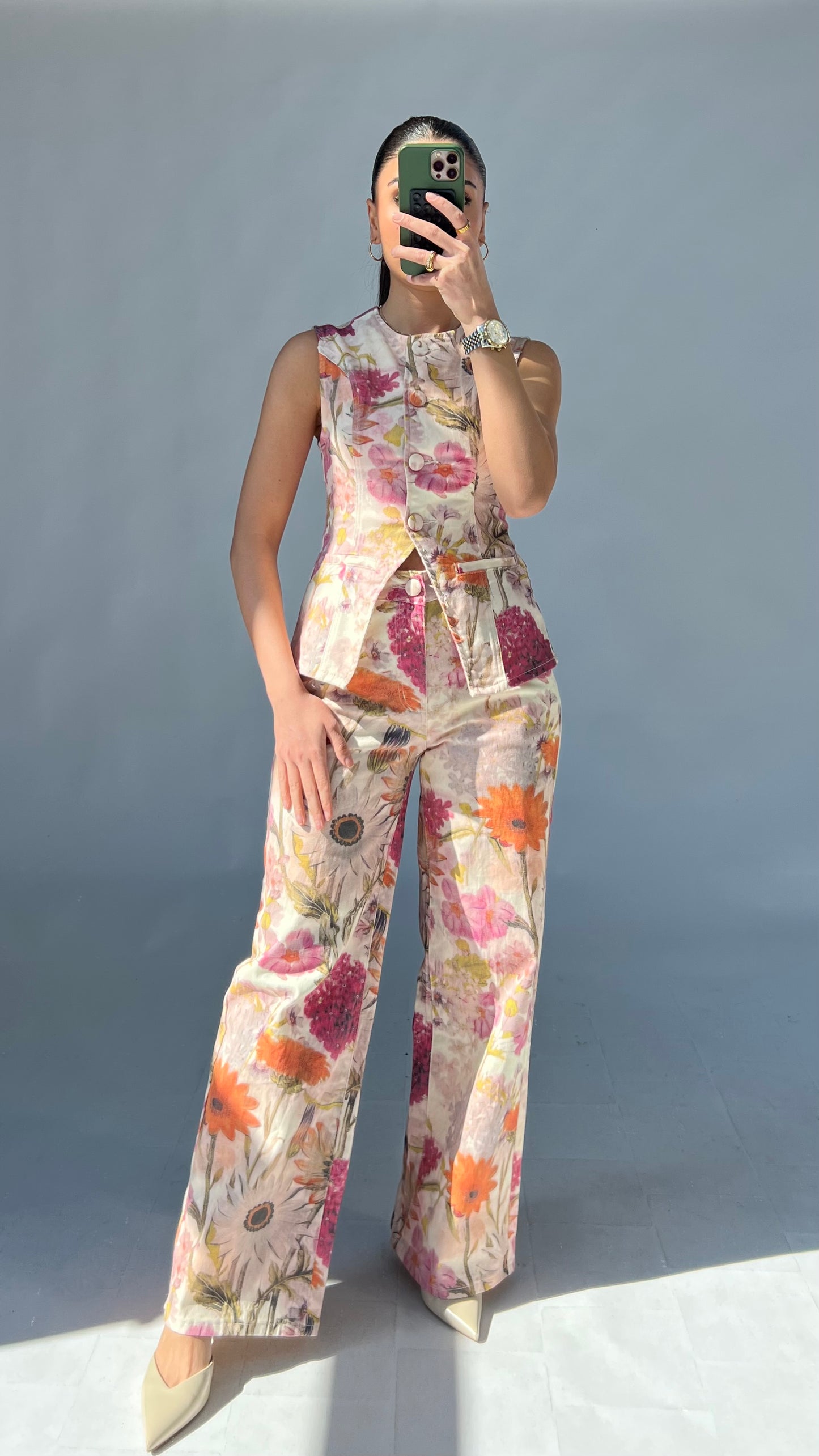 Florales Zweiteiler-Set