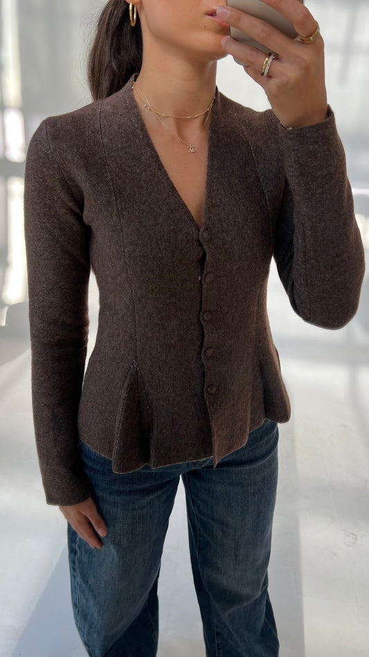 Femininer Strickcardigan mit V-Ausschnitt