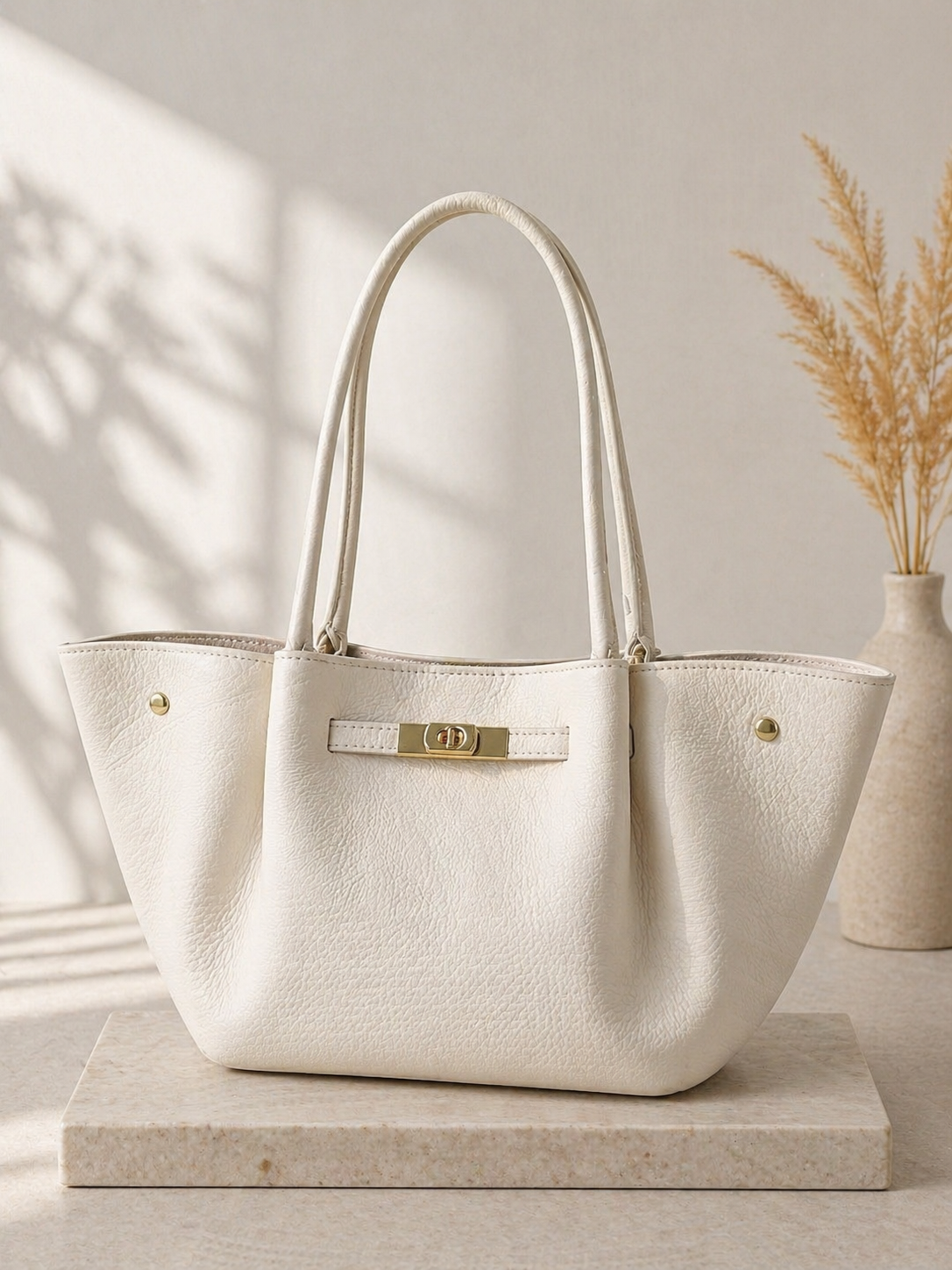 Elegante Leder Tote Bag