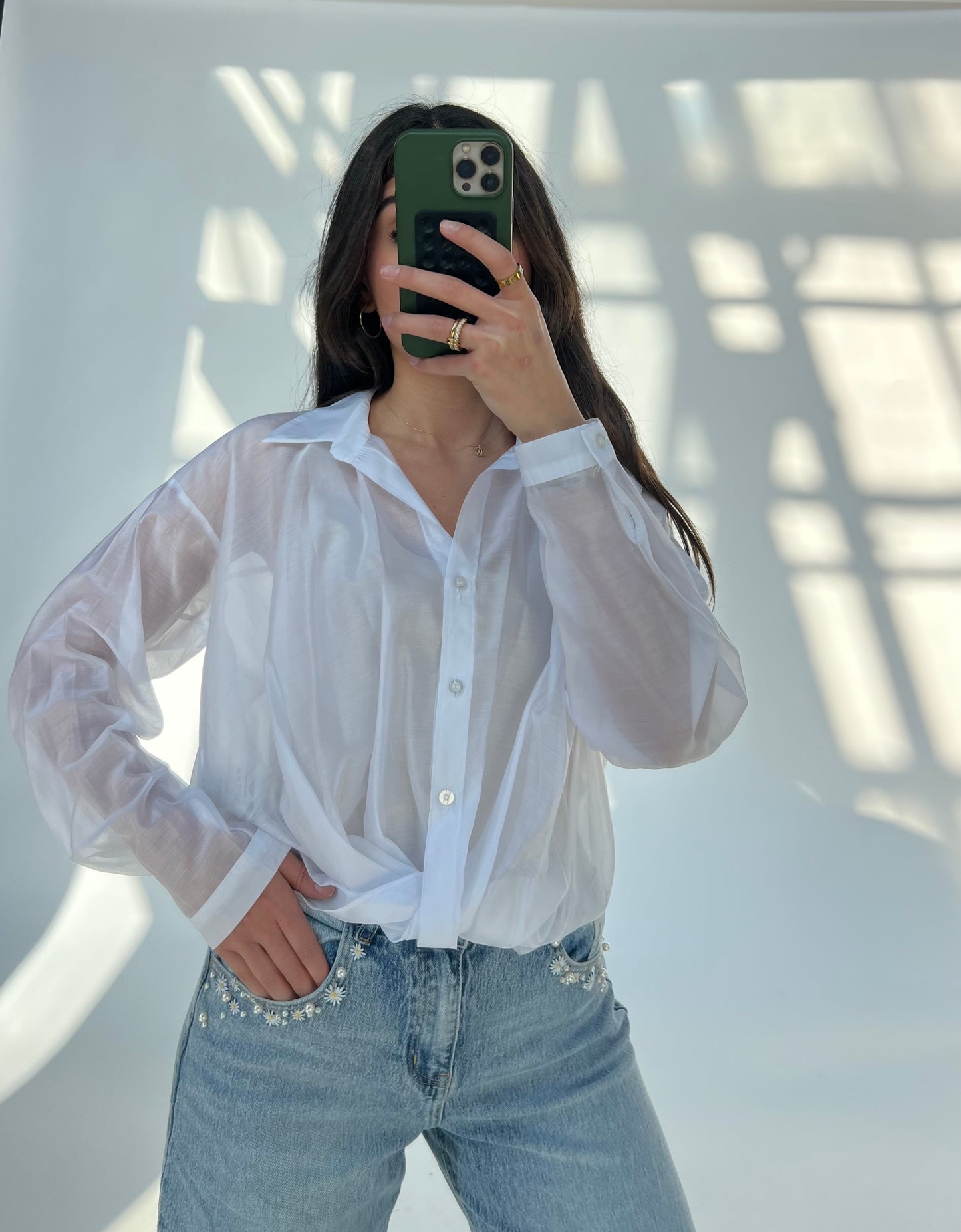 Sheer Elegance Bluse