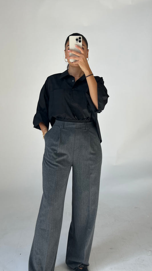 Elegante Stoffhose mit Spitzendetail