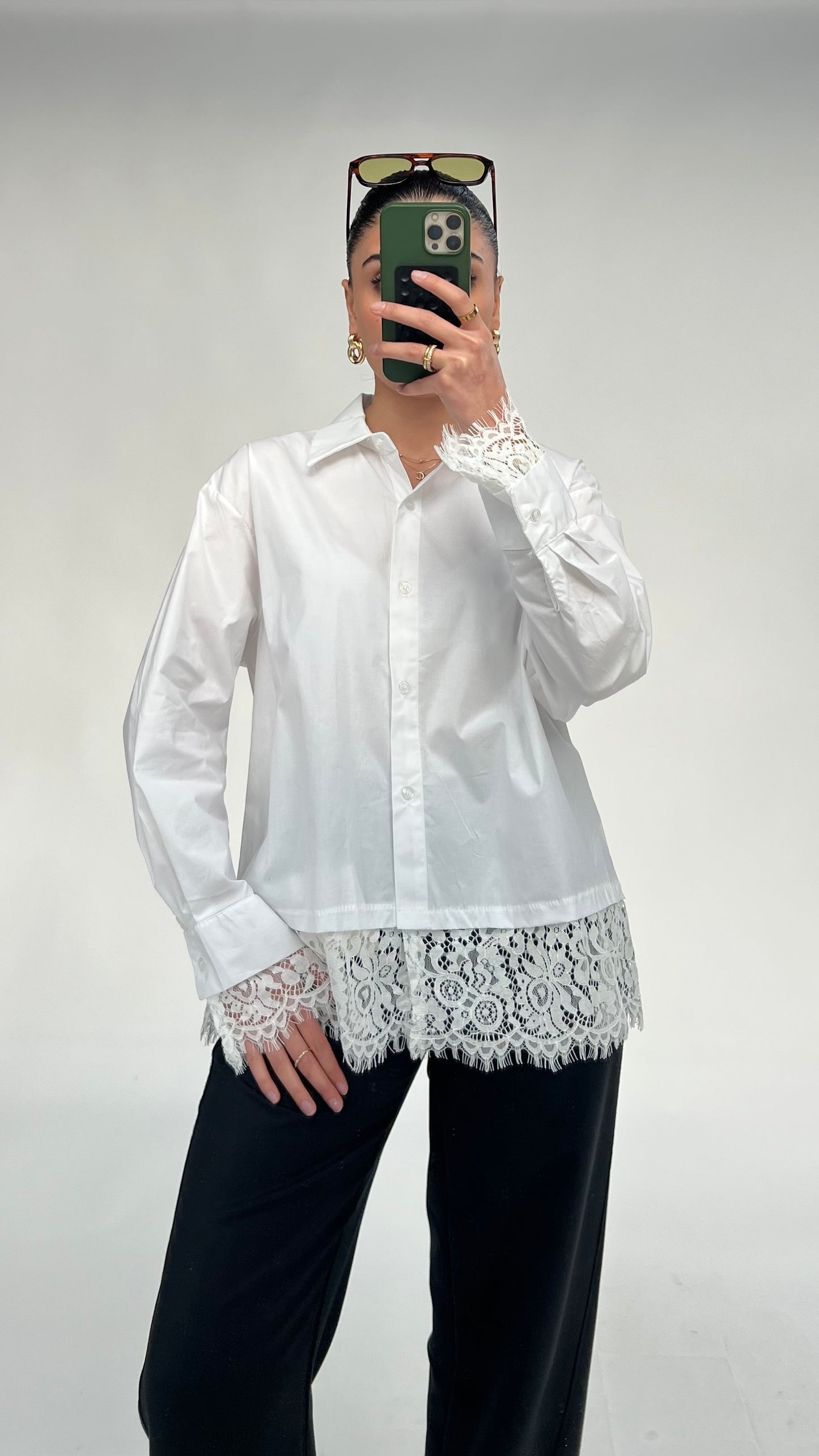 Bluse mit Spitze