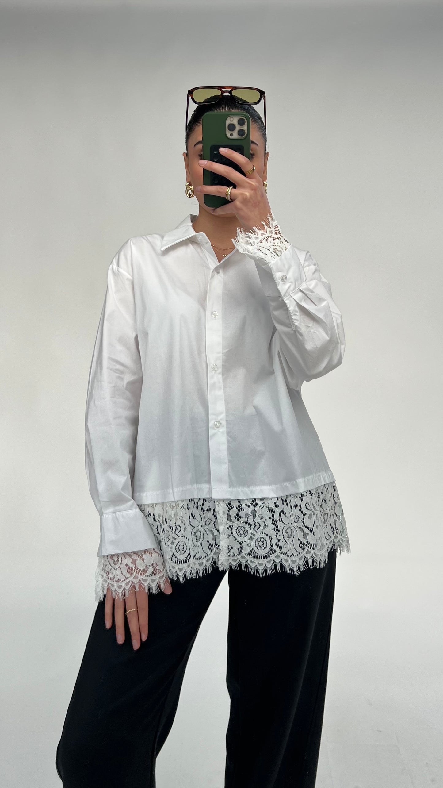 Bluse mit Spitze