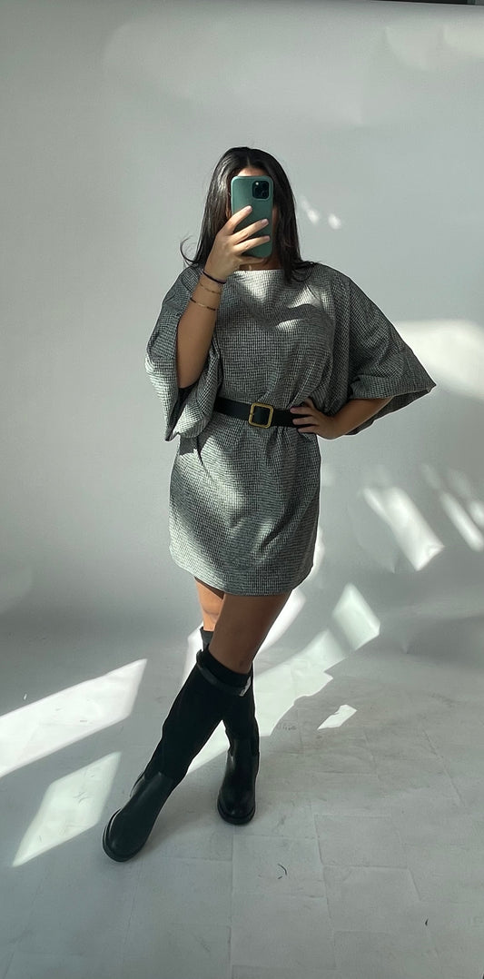 Kleid mit Hahnentritt