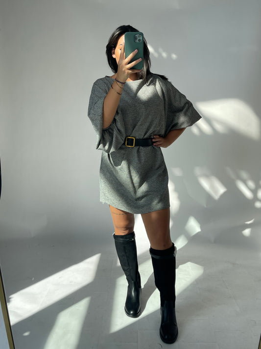 Kleid mit Hahnentritt