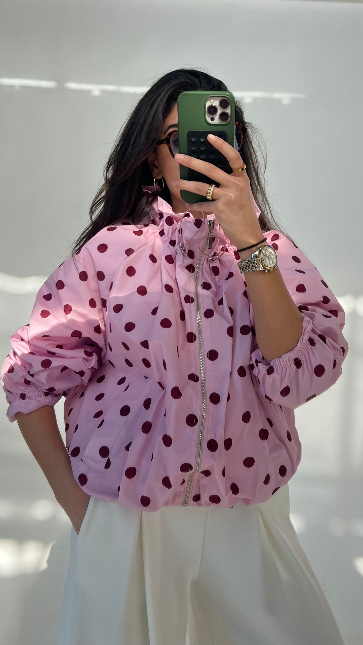 Stylische Polka-Dots Jacke