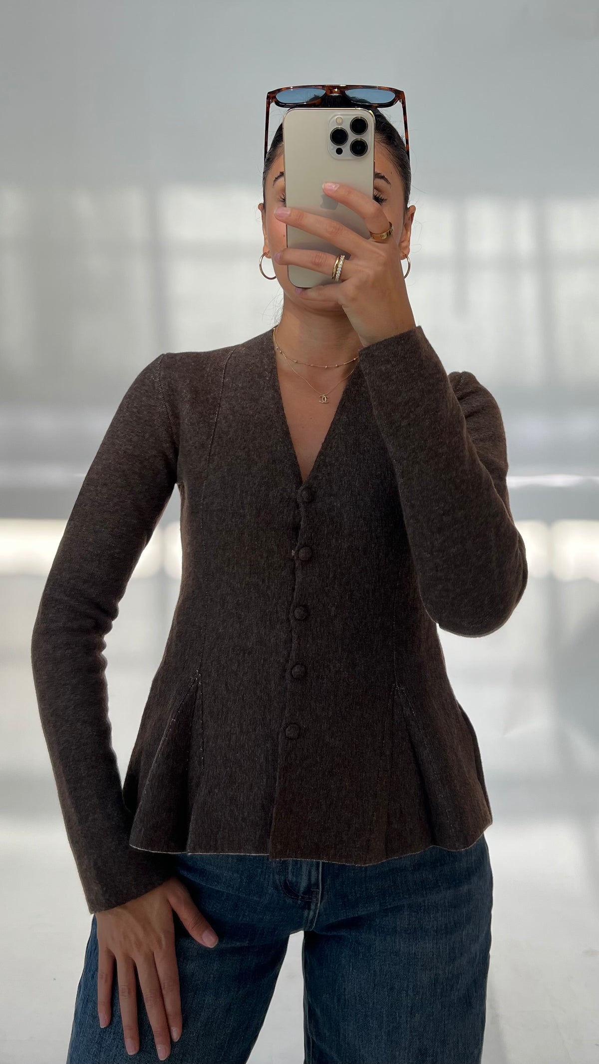 Femininer Strickcardigan mit V-Ausschnitt