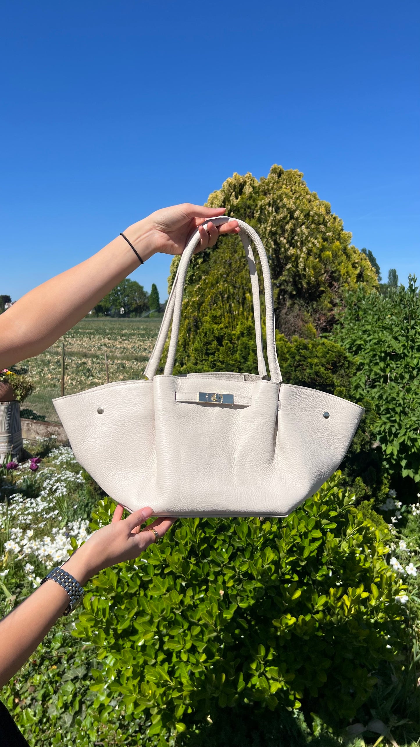 Elegante Leder Tote Bag