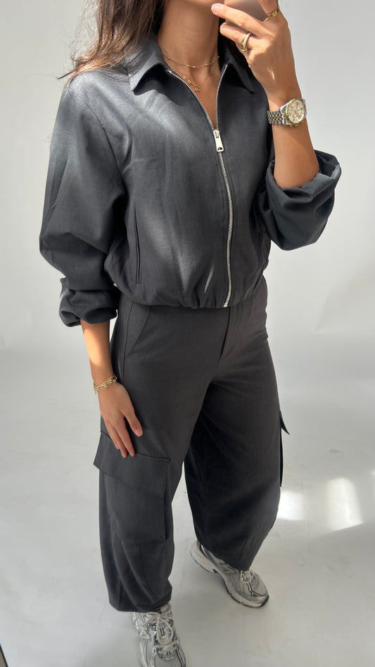 kurze Jacke mit Reißverschluss