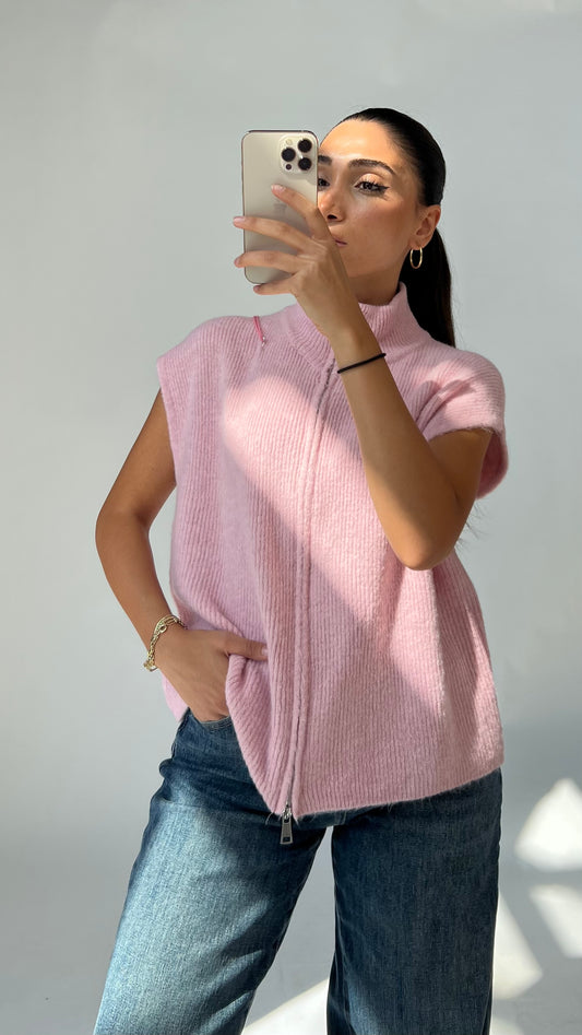 Cozy Zip Strickweste