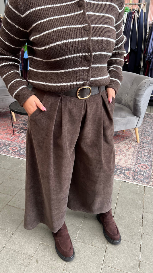 Wide-Leg-Hose mit Gürtel