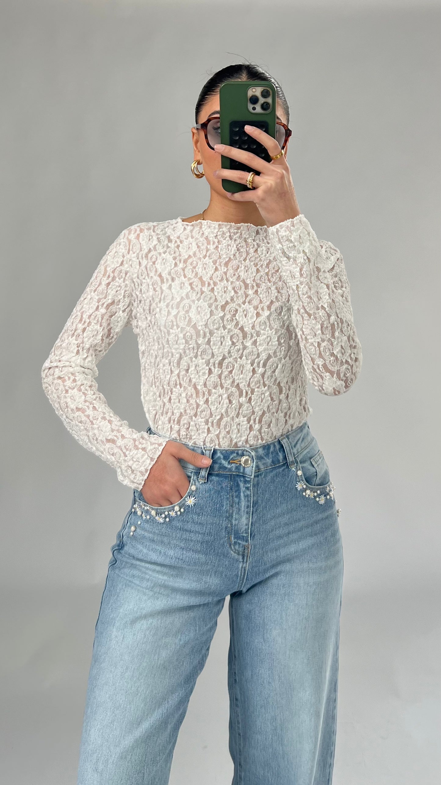 Elegantes Spitzen-Top