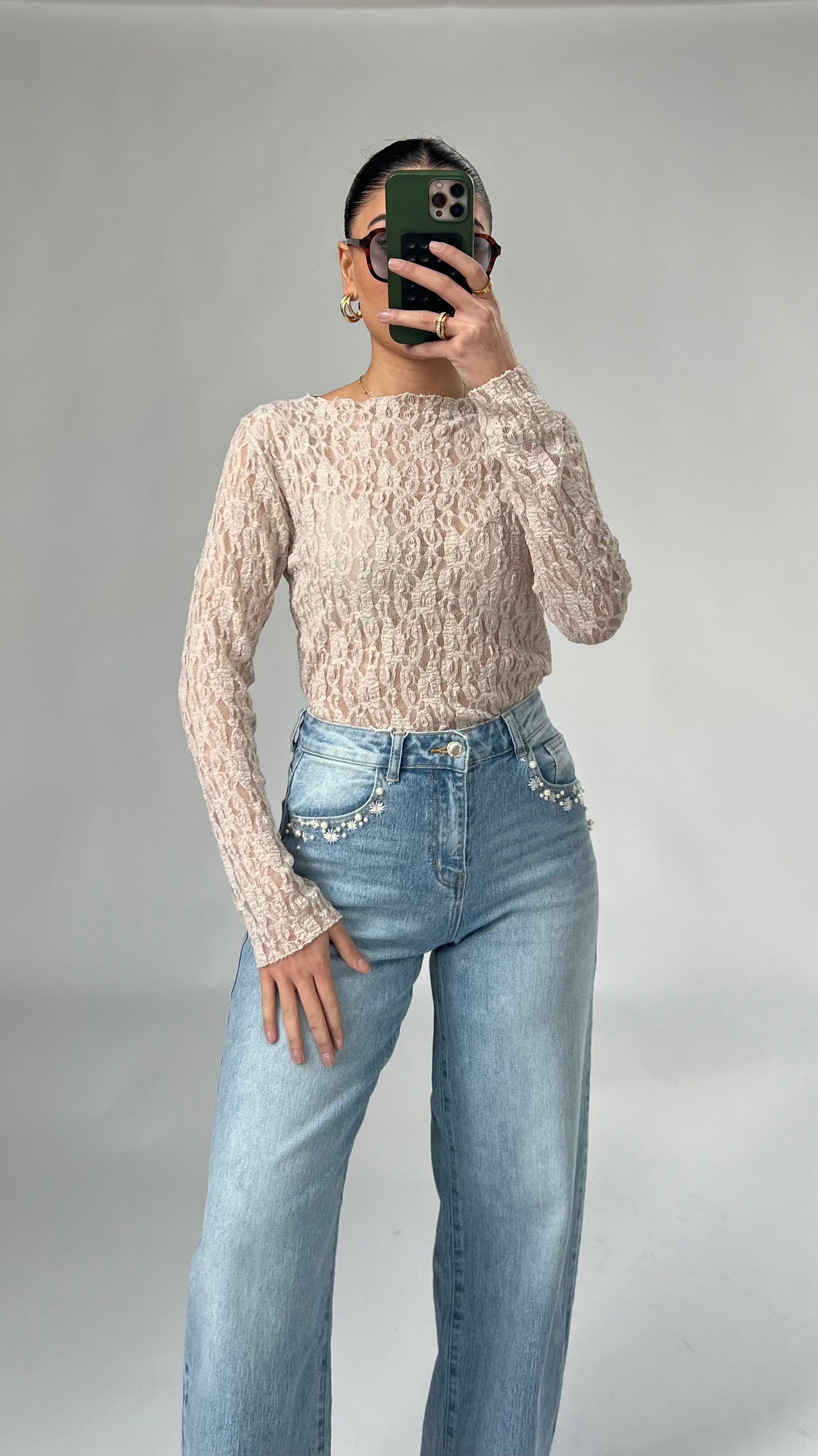 Elegantes Spitzen-Top